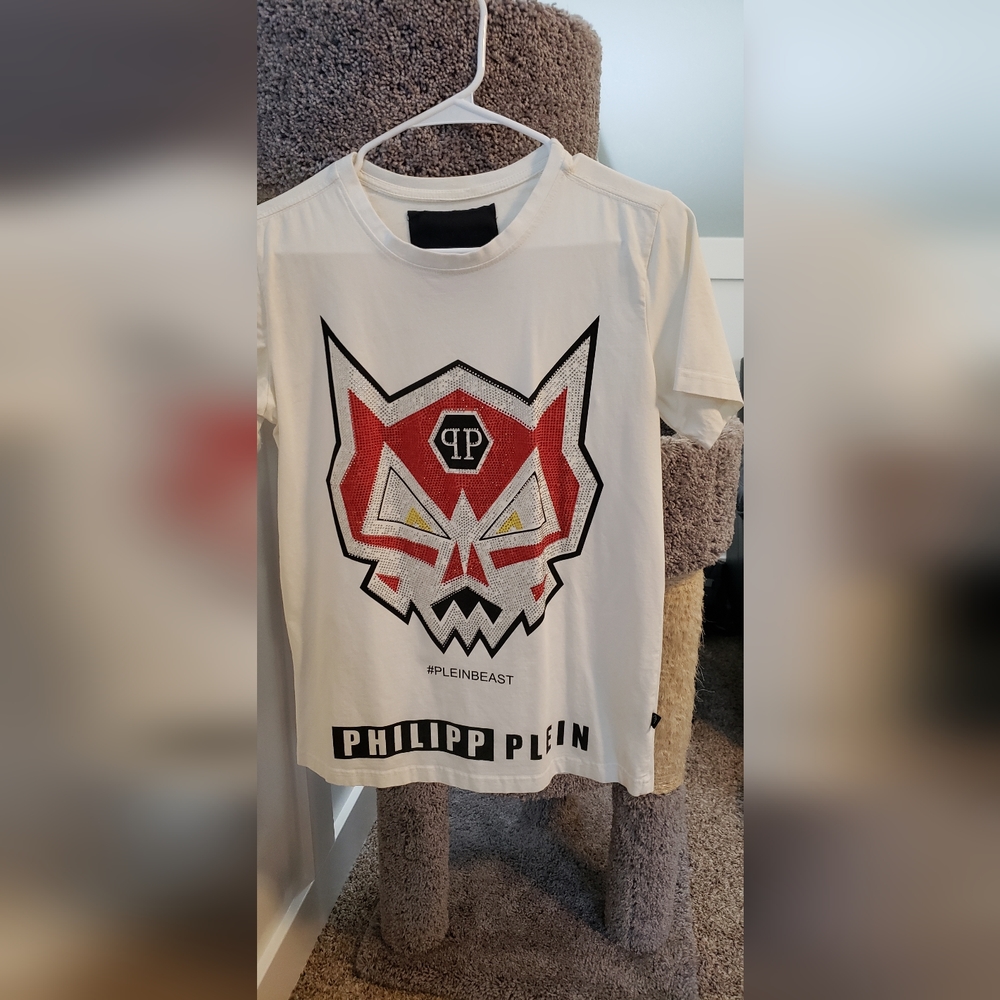 Large Light Grey Philipp Plein Tshirt